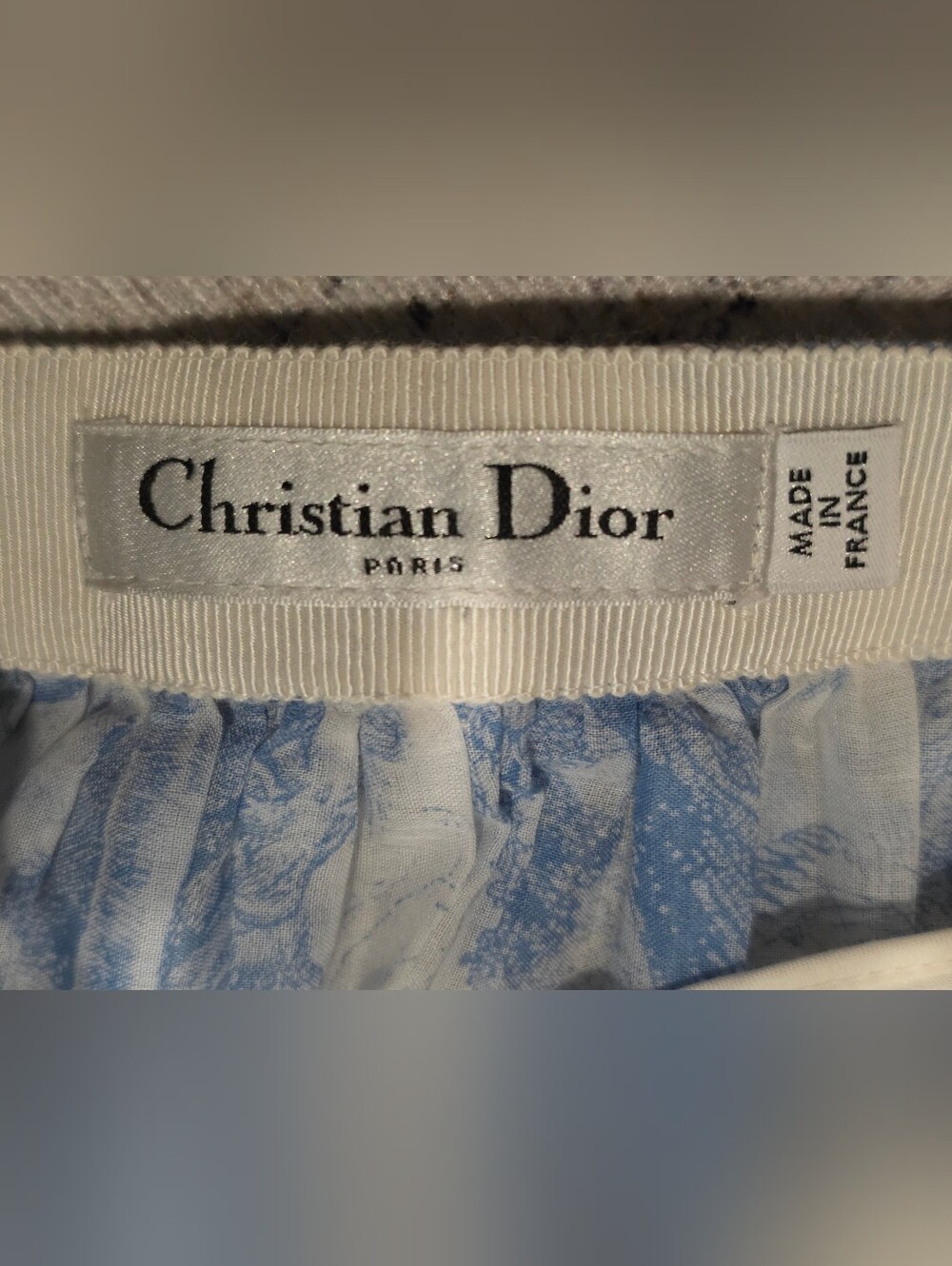 Christian Dior Toile De Jouy Light Blue Print Jungle Midi Skirt Size FR36 - Picture 8 of 11